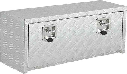 36 Inch Heavy Duty Aluminum Underbody Tool Box, Double Lock, Waterproof Square Truck Storage Chest for Pickup Bed, RV Trailer, Durable Organizer (36" X 12" X 14" - Sliver) – Rust-Resistant, Secure