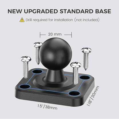 OHLPRO Tablet Mount for Truck - Heavy Duty Drill Base - Tablet Holder for Car Dashboard, iPad Holder for All 5"-13" iPad Pro Samsung Galaxy Kindle fire Tablets and Car Wall Desk etc.