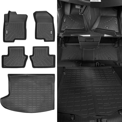 Custom Fit Floor Mats for 2007-2016 Jeep Compass/Patriot 2007-2012 Dodge Caliber, All Weather TPE Floor Liners with Trunk Mat, Odorless Full Set Interior Accessories