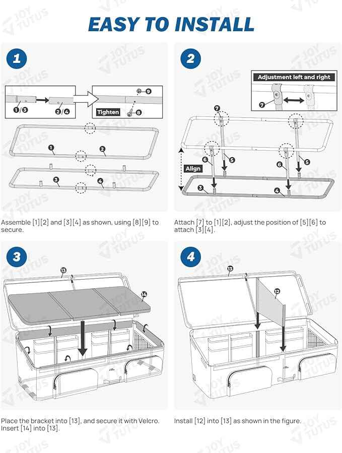 JOYTUTUS Upgrade Full Size Truck Bed Cargo Box Organizer for Pickup, Waterproof Truck Bed Cargo Bag, Storage Organizer Carrier Accessories for Groceries, Golf, Easily Slide in and Out, Easy Access