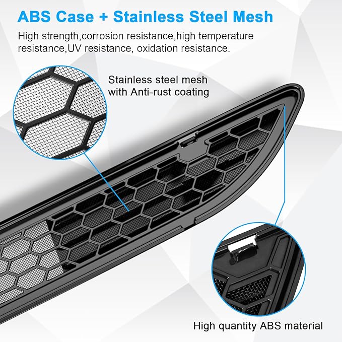 Grille Mesh Inserts for New Tesla Model 3 Highland Front Air Inlet Vent Grille Cover Replacement for Tesla Model 3 2024 2025 Accessories (Not fit with Front Camera Version)