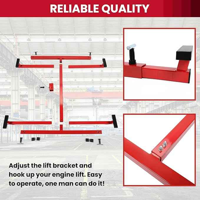 HECASA Truck Bed Lifter Box Lift for Lift Truck Beds Universal Adjustable Red Steel Powder Coated 800LB Capacity