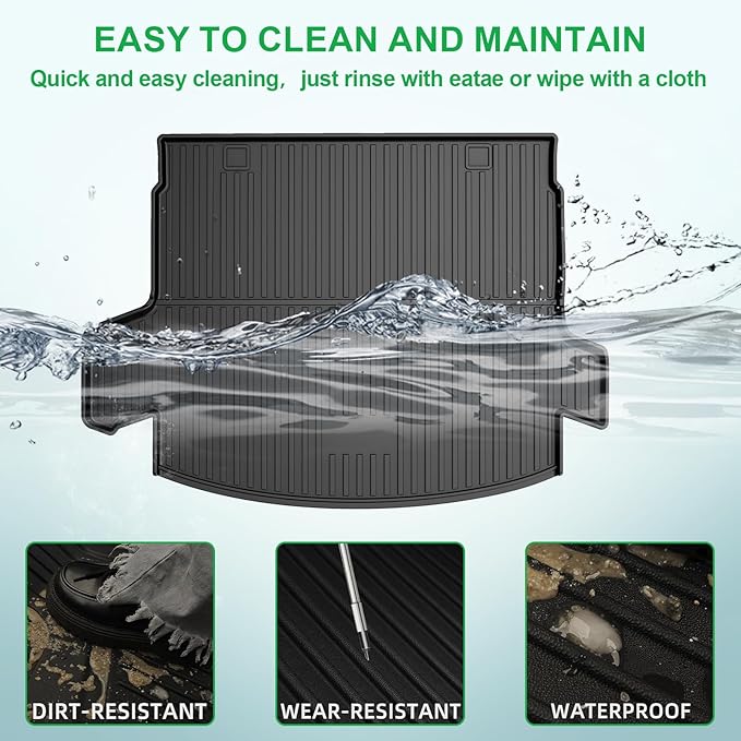 All Weather Cargo Liner Fit for 2020-2022 Honda CR-V (Only for Hybrid) - Custom Fit TPE Rubber Trunk Mat Accessories for Honda CRV Hybrid 2020-2022