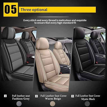 YORKNEIC Fit for Dodge Grand Caravan Seat Covers 2008-2020: Waterproof Leather 2 Front Car Seat Covers (2 Front Set, Black)