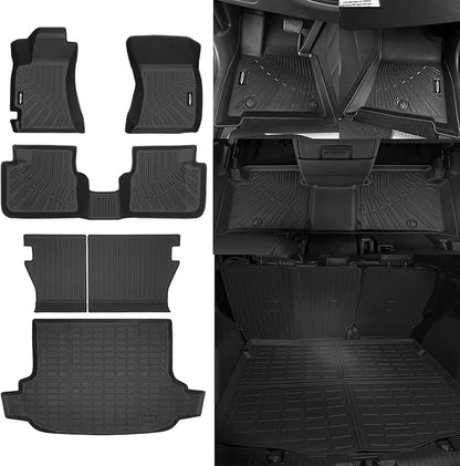 Custom Fit Floor Mats for 2009-2013 Subaru Forester, All Weather TPE Floor Liners with Trunk Mat & Backrest Protectors, Odorless Full Set Interior Accessories