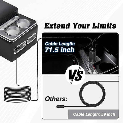 Upgraded Bench Seat Center Console with Extra Large Cup Holder & Phone Holder, Universal Center Console with USB Charging, Central Console for Bench Seat of Truck & Van & Car