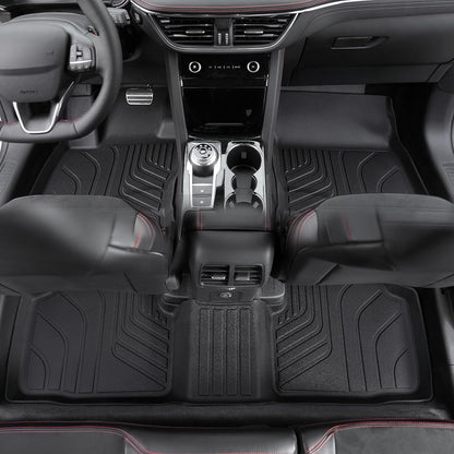 Floor Mats Set for Ford Escape 2020-2024 2025 Accessories (Not for Hybrid), Full Coverage All Weather Floor Mats Cargo Mat with Backrest Protectors & Door Sill Guards