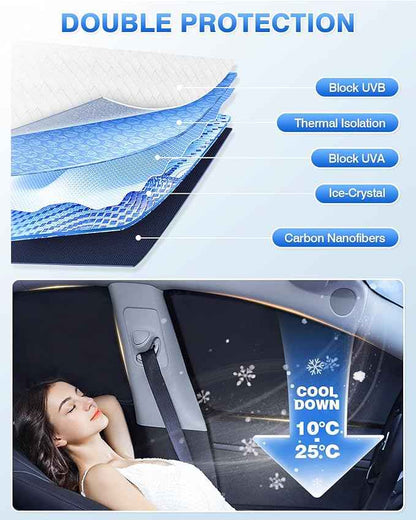 Windshield Sun Shade for 2022-2025 2026 Nissan Frontier Accessories Side Rear Window Shade Cover Sun Visor Shield Privacy Cover Keep Vehicle Cool Black 5PCS