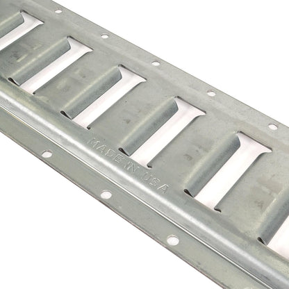 US Cargo Control E Track, Made in USA, 12 Gauge Steel 5 FT Galvanized E Track Rail, Horizontal ETrack Rails for Trailers, Garages, Cargo Vans, 6,000 Pounds Break Strength Per E-Track Slot