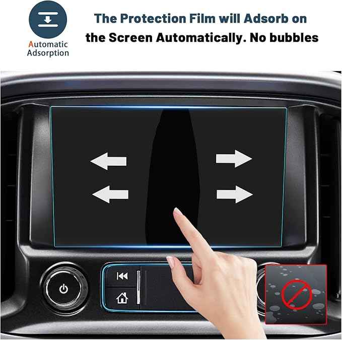 Ruiya Screen Protector for (2018~2022) Chevy Colorado/(2015~2022) GMC Canyon/(2015~2020) GMC Yukon & Chevy Suburban/Tahoe 8" Display Touch Screen,9 HD Anti-glare Tempered Glass