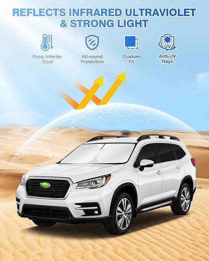Sunshades for 2019-2025 2026 Subaru Ascent Touring Accessories Windshield Sun Shade Side Rear Window Shade Cover Sun Visor Privacy Protection Keep Vehicle Cool Black 8PCS