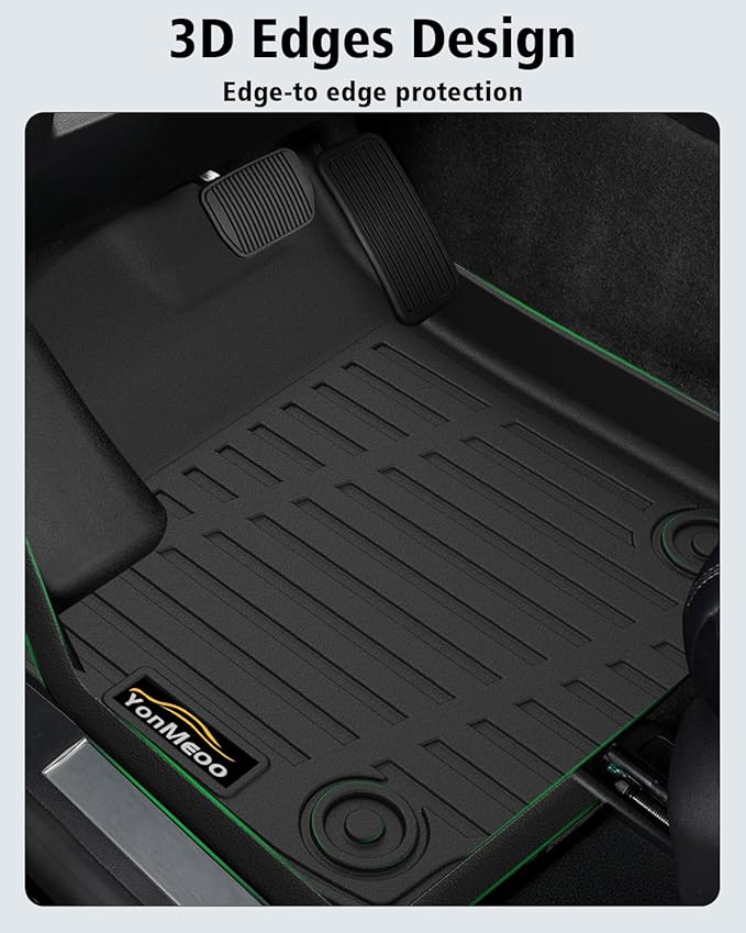 Floor Mats Custom Fit for Chevy Equinox EV 2025 Trunk Mat with Backrest Mat All Weather TPE Rubber Cargo Liner Anti-Slip Full Set for Equinox Accessories (Trunk Mat+Backrest Mats+Floor Mats)
