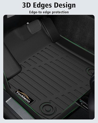 Floor Mats Custom Fit for Chevy Equinox EV 2025 Trunk Mat with Backrest Mat All Weather TPE Rubber Cargo Liner Anti-Slip Full Set for Equinox Accessories (Trunk Mat+Backrest Mats+Floor Mats)