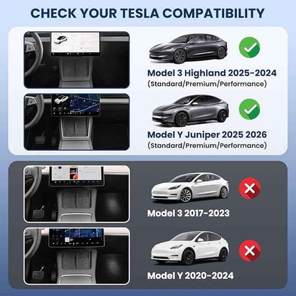 for Model Y Juniper Under Screen Storage Organizer 2025-2026 Upgrade, Model 3 Highland Center Console Organizer Tray 2024-2026 for Tesla Model Y Juniper Accessories, White