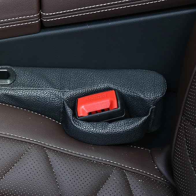 Car Seat Gap Filler 2 Pack,Car Seat Gap Filler Organizer,Car Seat Gap Plug with Storage Slot,3 in 1 Car Seat Gap Filler,Prevent Small Items from Falling(Black)