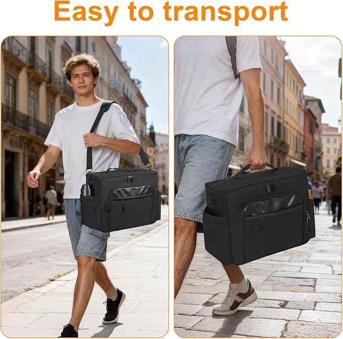 ANILD Front Car Seat Organizer and Office Work Truck Organizer with Multifunctional Pockets and Padded Shoulder Strap, Compatible with Cars, Trucks and Vans