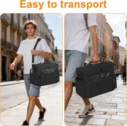 ANILD Front Car Seat Organizer and Office Work Truck Organizer with Multifunctional Pockets and Padded Shoulder Strap, Compatible with Cars, Trucks and Vans