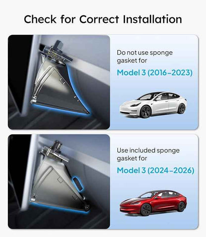 Wigoo Under Screen Organizer for Model 3 2016~2026, Including Model 3 Highland 2024~2026 (Standard, Premium & Performance), Concealed Center Console Organizer Tray, Quick & Stable Installation