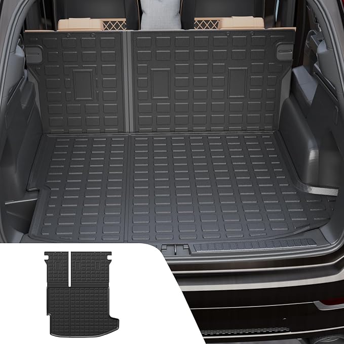 Cargo Liner Compatible with 2024 2025 2026 Chevrolet Trax Buick Envista Trunk Liner Cargo Mat TPE Back Seat Cover Protector 2024 Chevy Trax Accessories (Trunk Mat with Backrest Mat)