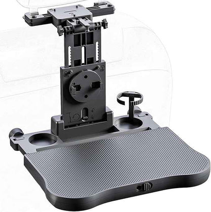 Car Seat Tray Table - Foldable Car Kids Passenger Roadtrip Eating Food Backseat Travel Trays Dinning Working Laptop Desk with Non-Slip Pad/Phone/Tablet Holder