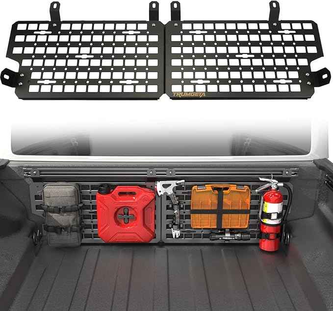 Front Bed MOLLE Panel Fit for 5 Feet Jeep Gladiator 2019-2026 Truck Storage Organizer System