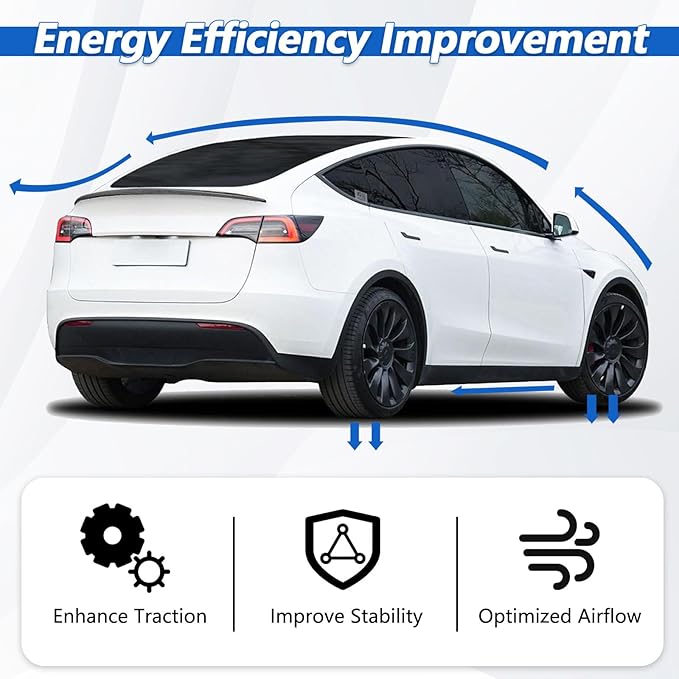 Spoiler Compatible with 2020-2024 Tesla Model Y Matte Black Carbon Fiber ABS Plastic Rear Trunk Lip Rear Spoiler Wing Model Y Accessories