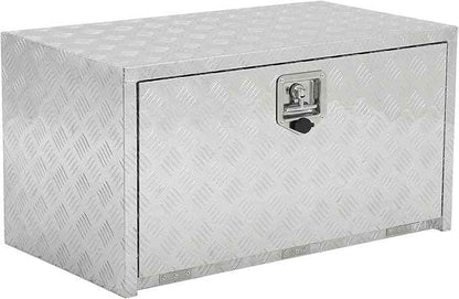 Trailer Tongue Box, Heavy Duty Storage With Lock and Keys, Utility Truck Tool Box Storage Organizer, Tool Chest for Pickup Truck Bed, RV, 24"x18"x18" (24"x18"x18"- Sliver)