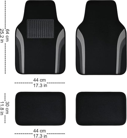 Car Floor Mats for Tesla Model 3 2024-2026, All Weather Car Mats Full Set with Odorless Injection Molded Leather, Non-Slip Interior Accessories, Black