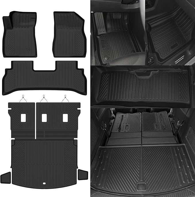 Custom Fit Floor Mats for 2021-2025 2026 Chevrolet Trailblazer FWD(Only Fit Cargo in Upper Deck Position), All Weather TPE Floor Liners with Trunk Mat & Backrest Protectors, Interior Accessories