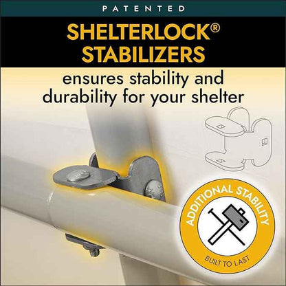 ShelterLogic Peak Style Roof Instant Garage Carport Car Canopy with Steel Frame and Waterproof UV-Treated Cover