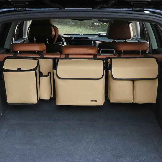 Deluxe Trunk and Backseat Organizer for Medium or large size SUVs & RVs, Detachable Storage Modules with Built-in Cooler, Patent Pending