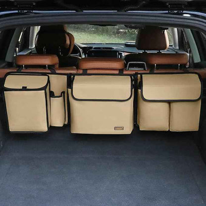 Deluxe Trunk and Backseat Organizer for Medium or large size SUVs & RVs, Detachable Storage Modules with Built-in Cooler, Patent Pending