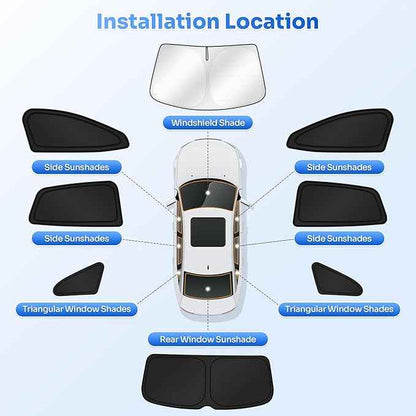 Sunshades for 2021-2025 2026 Volkswagen/VW ID.4 Accessories Windshield Sun Shade Side Rear Window Shade Cover Sun Visor Shield Privacy Protection for Camping Keep Vehicle Cool Black 8PCS