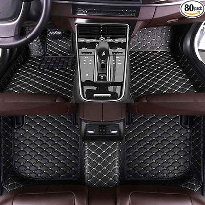 TREGOO All-Weather Anti Slip Floor mat is Suitable mats for floo of All for Tesla Models from 2012 to 2025 (Black Rice)