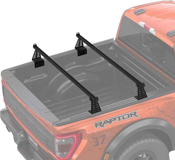 Adjustable 71.3”Heavy Duty Truck Bed Rack Cross Bars（2PCS） for Full-Size Trucks with Soft Roll-Up, Hard Rolling,Tri-Fold, Retract Hard Tonneau Covers|Aluminum Cross Bars|Fits Kayak Racks, Bike Racks
