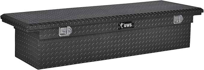 UWS EC10603 72-Inch Matte Black Heavy-Wall Aluminum Truck Tool Box with Low Profile, RigidCore Lid