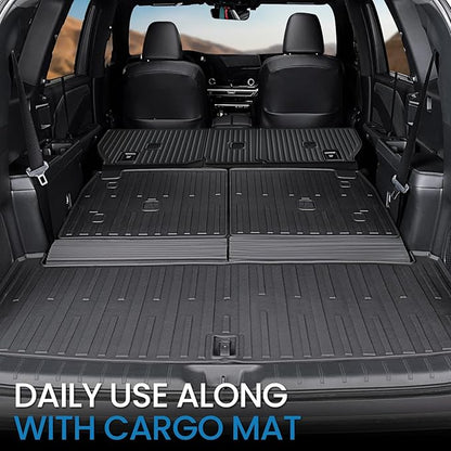 Kick Mats for 2024 2025 2026 Lexus TX 350 with 2nd Row Bench Seat, All Weather TPE Interior 7 Seats Backrest Mats Seat Back Covers Protector Car Mat Accessories for TX350 (2nd Row Kick Mats)