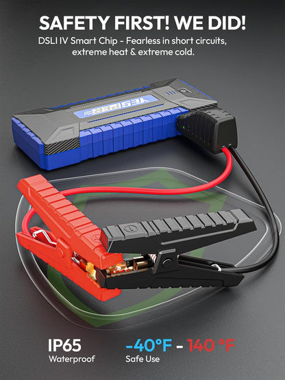 YESPER 2160A Car Jump Starter Portable，Battery Jumper Booster Pack, Boost Jump Box for Most 12V Vehicle (Up to 9.0L Gas/7.0L Diesel Engine), DSLI Safe Tech, PD 15W Fast Charge & DC 15V Port