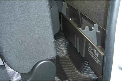 DUHA 10058 Behind-The-Seat Storage Unit fits 2007-2019 Chevy Silverado/GMC Regular Cab Models | Black Heavy-Duty Back Seat Organizer | Includes Dividers