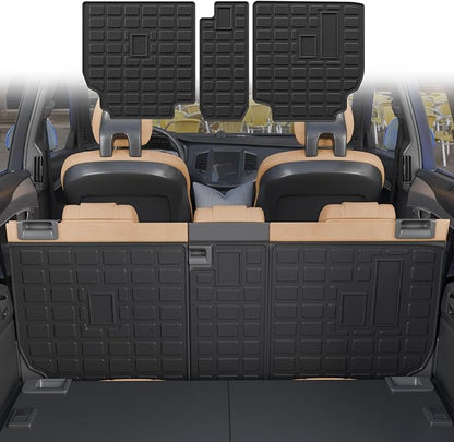 Back Seat Cover Compatible with 2010-2024 Toyota 4 Runner 7 Seat Kick Mats TPE All Weather Back Seat Cover Protector 2023 4Runner 7-Seater Accessories (2nd Row Backrest Mats)