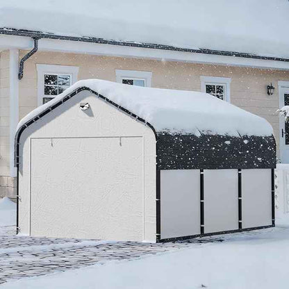 Carports Canopy Heavy Duty, Portable Garage with Sidewalls (10x16, Fully Enclosed)