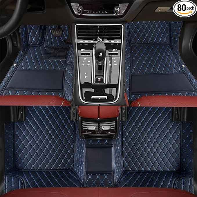 TREGOO All-Weather Anti Slip Floor mat is Suitable mats for floo of All for Tesla Models from 2012 to 2025 (Royal, Black)