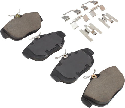 Premium Semi-Metallic Front Brake Pads (1001-0542M) Replacement for Volvo 780 1991, 940 1995-1991, 960 1997-1992, S90 1998-1997, V90 1998-1997
