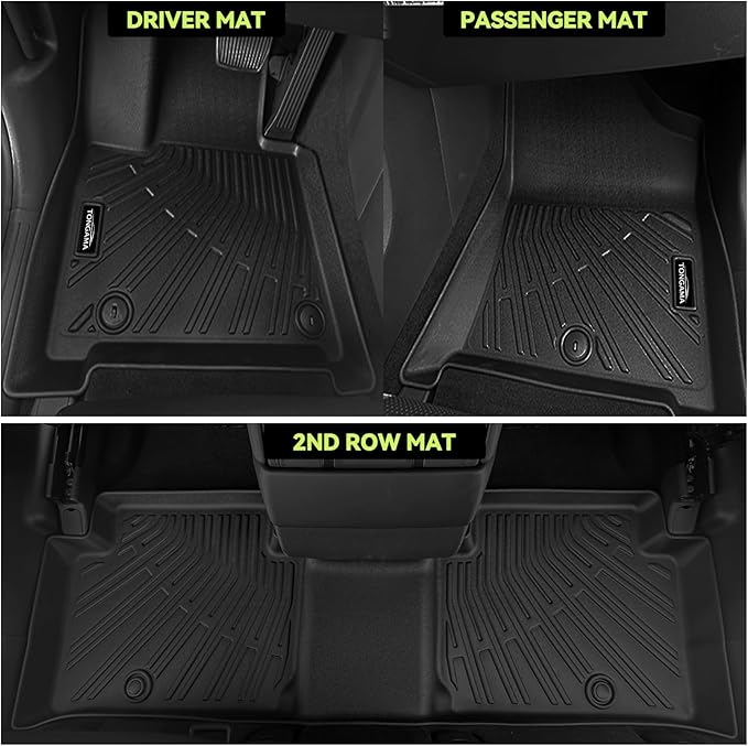 Tongama-Floor Mats for 2007-2018 Jeep Wrangler JK Unlimited 4-Door (NOT for JL/2-Door), All Weather TPE Floor Liners and Trunk Mat for Wrangler 4-Door Interior Waterproof Accessories
