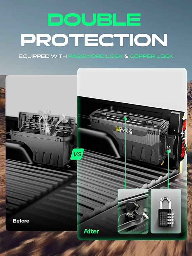 YHTAUTO Truck Bed Storage Tool Box Lockable Compatible with 2002-2018, 2020-2021 Dodge Ram 1500 2500 3500, 2019-2021 Ram 1500 Classic Driver Side, Not Fit Ram Box, Swing Waterproof Wheel Well Toolbox