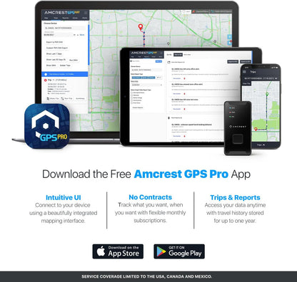 Amcrest GPS GL300 GPS Tracker for Vehicles (4G LTE) - Portable Mini Hidden Real-Time GPS Tracking Device for Vehicles, Cars, Kids, Pets, Assets, Text/Email/Push Alerts, Twin Magnet Weatherproof Case