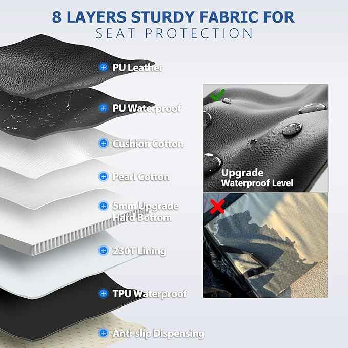 XL Truck Back Seat Extender for Dogs, Upgraded Anti-Scratch PU Leather, Dog Car Seat Cover for Back Seat with Hard Bottom, Pet Seat Covers for Trucks, Waterproof Dog Hammock for Crew Cab Truck