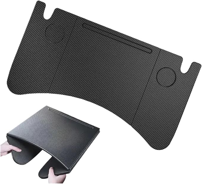 Food Tray Table Compatible for Tesla Model 3 Model Y Folding Car Steering Wheel Board Laptop Foldable Desk Mount Eating Drinks Tray Holder Auto Parts