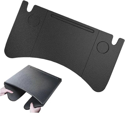 Food Tray Table Compatible for Tesla Model 3 Model Y Folding Car Steering Wheel Board Laptop Foldable Desk Mount Eating Drinks Tray Holder Auto Parts