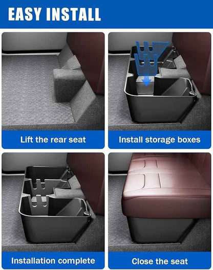 Under Seat Storage Box Compatible with 2019-2026 Dodge Ram 1500 crew cab (New Body Style),Upgraded Rear Truck Underseat Organizer Cargo Box